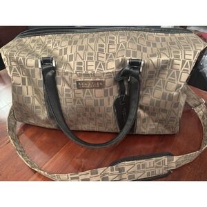 Kenneth‎ Cole Reaction Brown/Gold Monogram Weekend Duffle